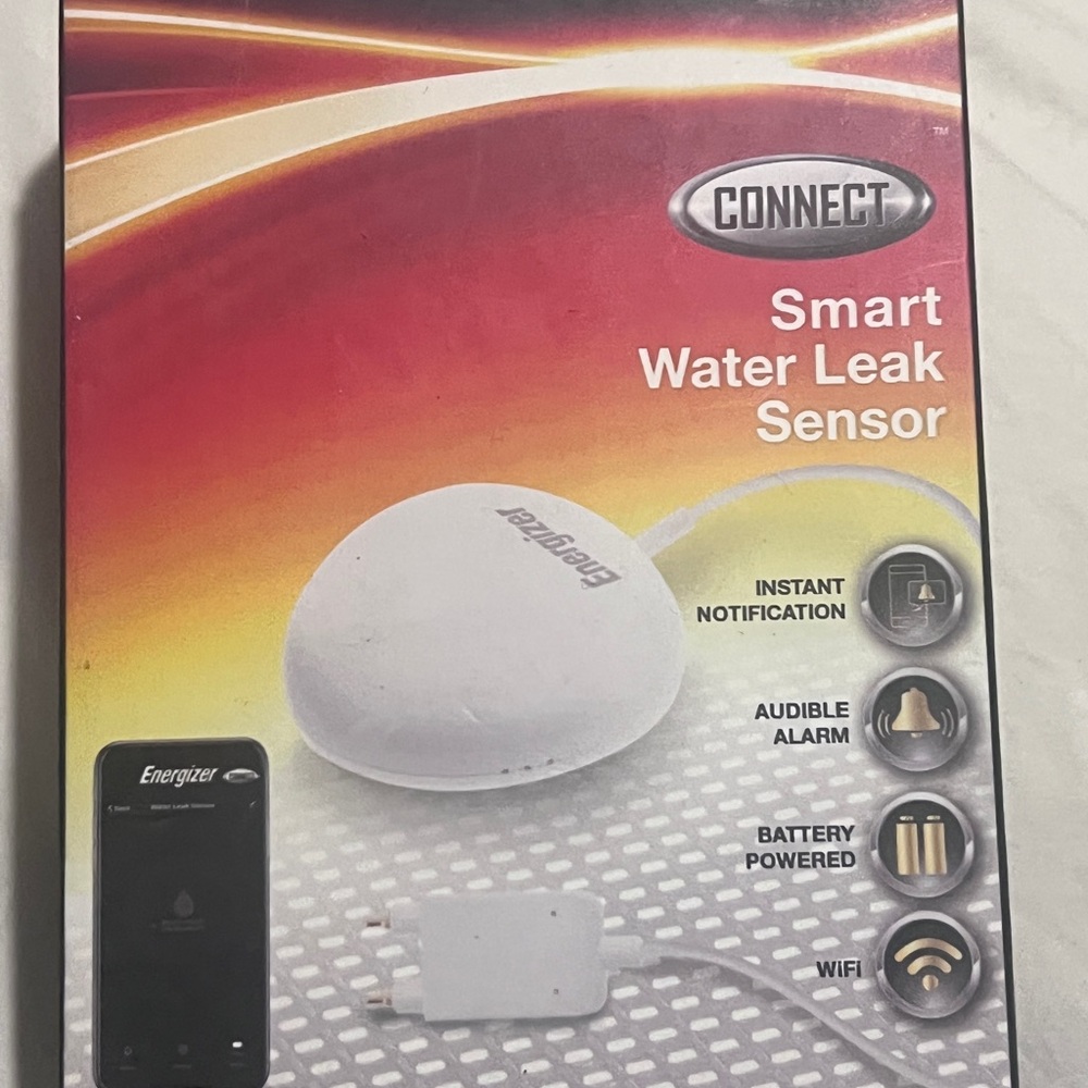 Energizer Connect Smart Battery  Powered Water Leak Sensor (New)